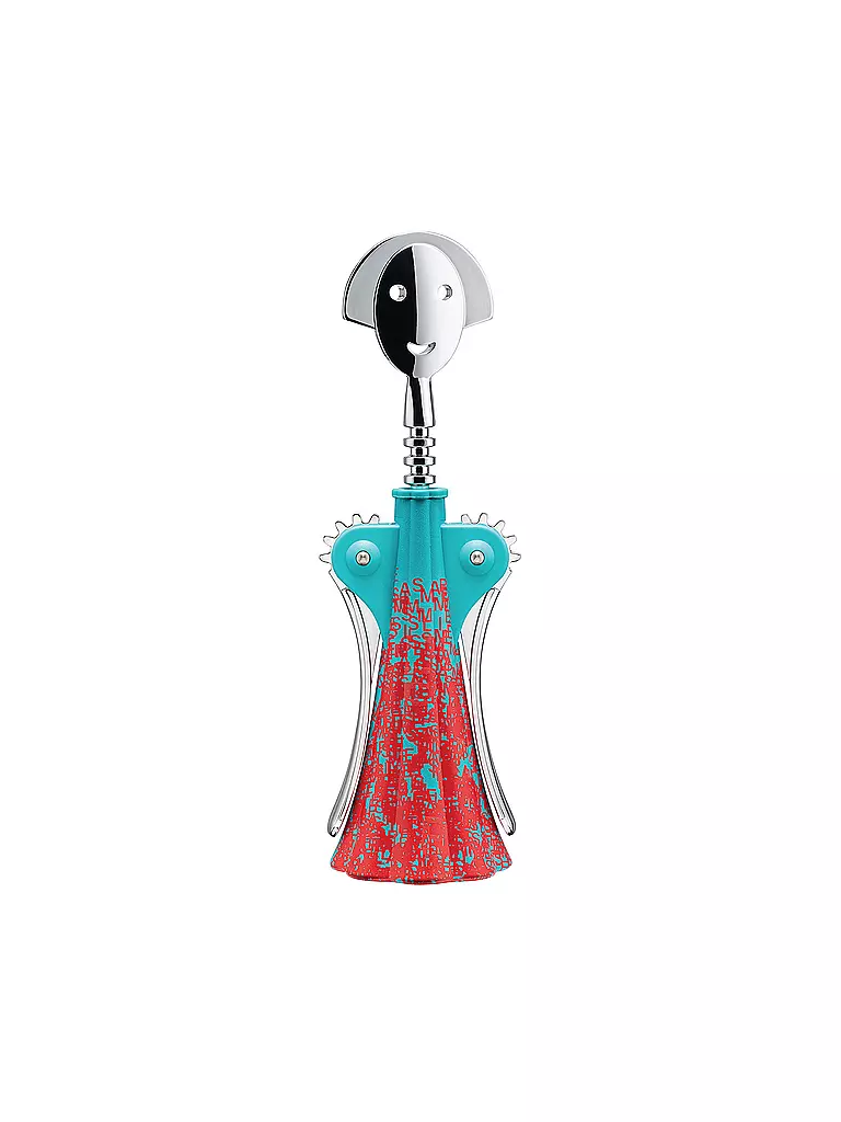 ALESSI | Sacacorchos ANNA-G LIQUID Azul/Rojo | Azul claro