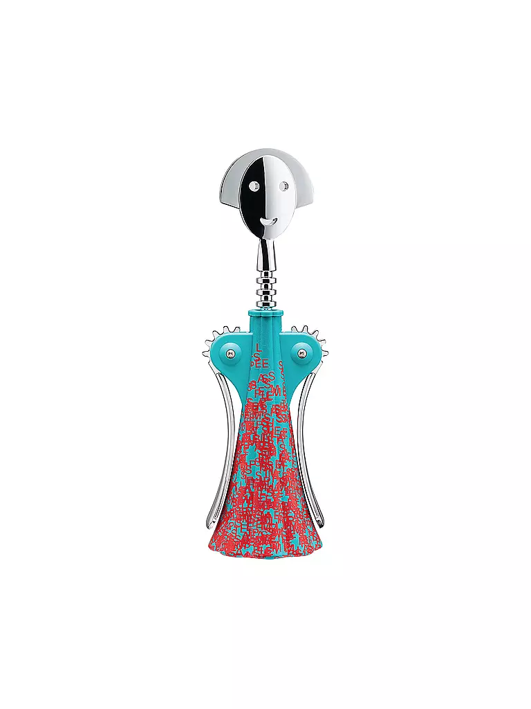 ALESSI | Sacacorchos ANNA-G LIQUID Azul/Rojo | Azul claro