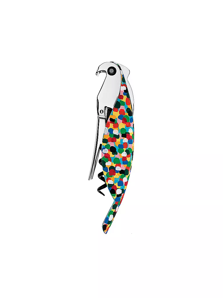 ALESSI | Sacacorchos de sumiller Parrot Proust Bunt 3cm | Multicolor