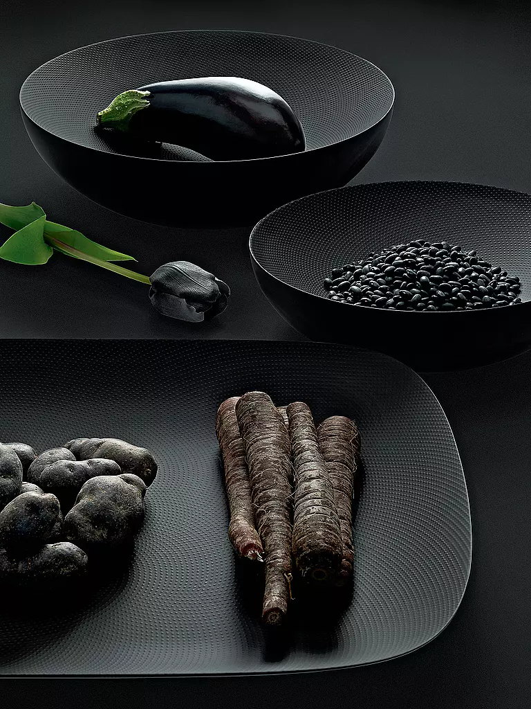 ALESSI | Schale Double Stahl 25cm Schwarz | Negro