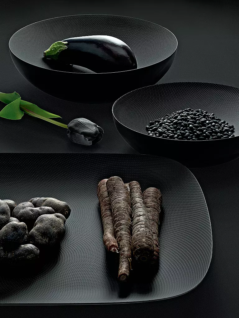 ALESSI | Schale Double Stahl 32cm Schwarz | Negro