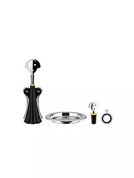 ALESSI | Set de bar ALESSI+WINE 4 piezas Negro / Acero inoxidable | Negro