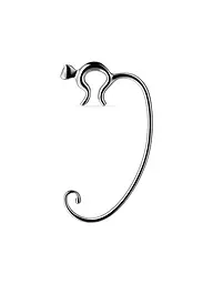 ALESSI | Soporte para bolsos MINOU, acero inoxidable negro | Plata