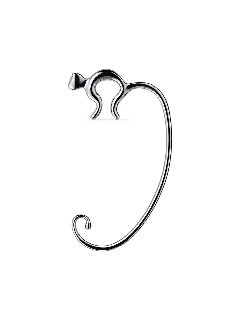 ALESSI | Soporte para bolsos MINOU, acero inoxidable negro | Plata