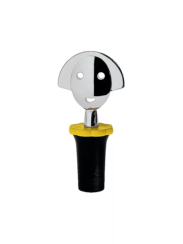 ALESSI | Tapón para botella Anna Stop Negro 4cm | Negro