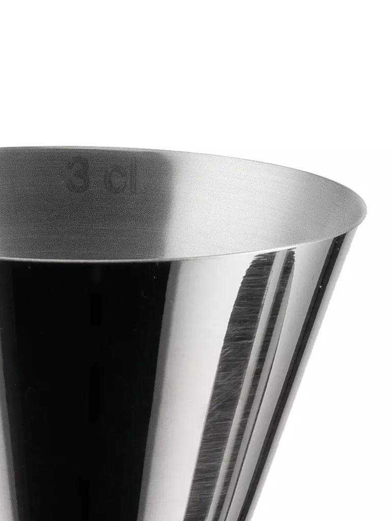 ALESSI | Vaso medidor de bar Quadri Combo Jigger de acero inoxidable | Plata