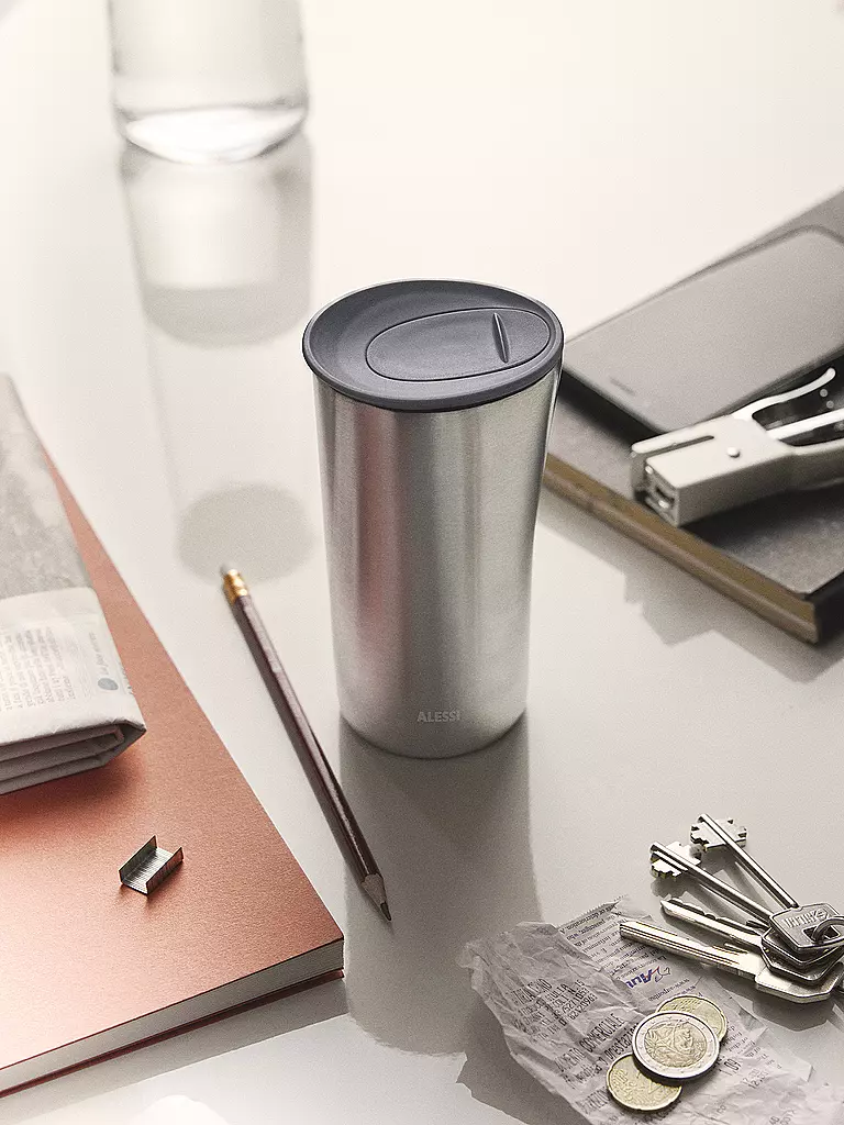 ALESSI | Vaso térmico - Termo BURI de acero inoxidable | Plata