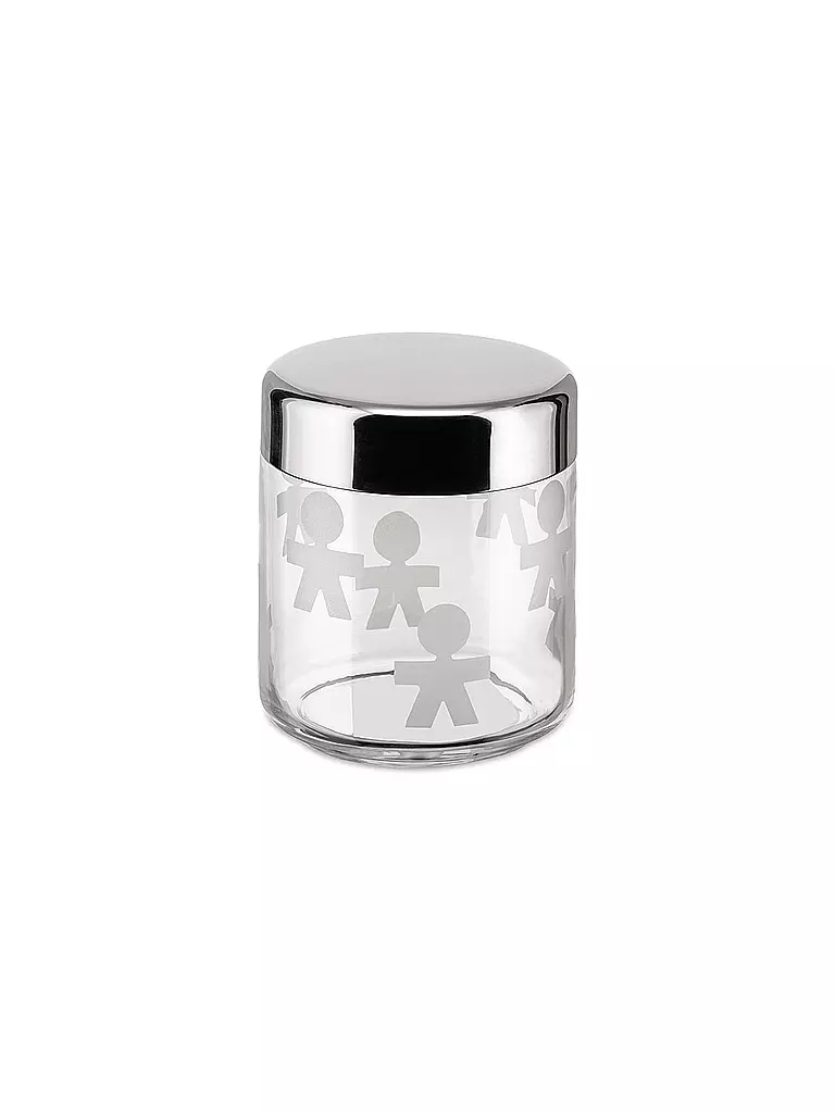 ALESSI | Vorratsdose aus Glas GIROTONDO 0,75L Edelstahl | Plata