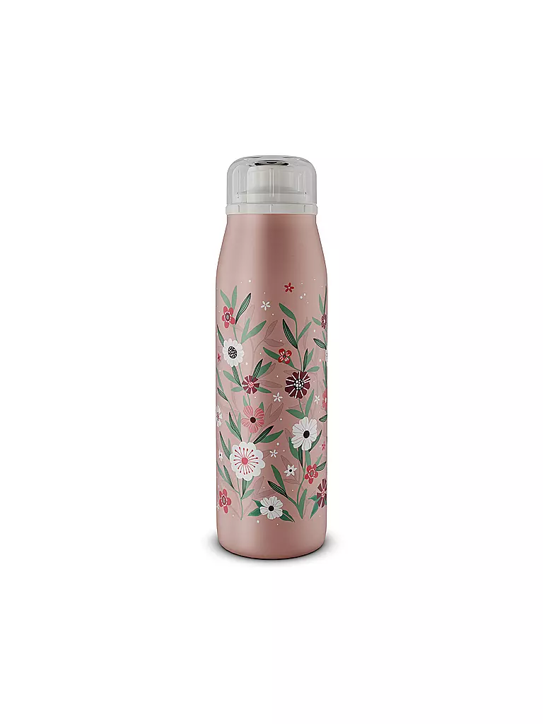 ALFI | Botella isotérmica - Termo para niños 0,5l Flores | Rosa