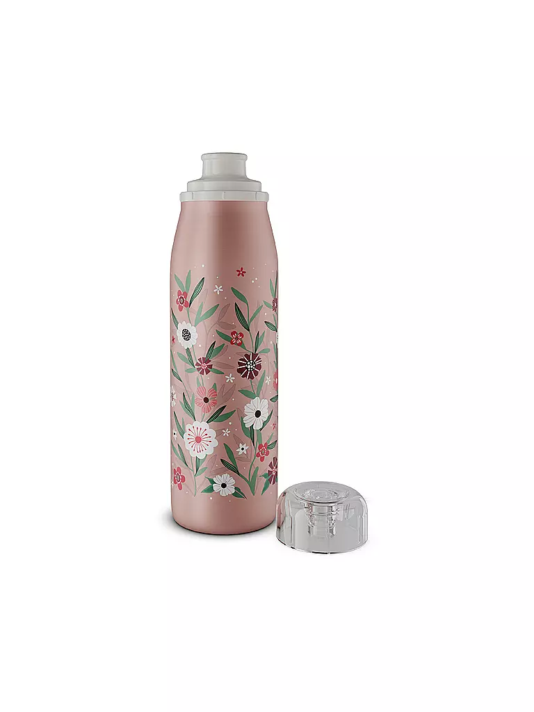 ALFI | Botella isotérmica - Termo para niños 0,5l Flores | Rosa