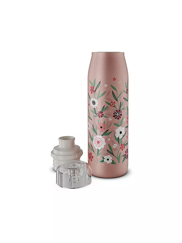 ALFI | Botella isotérmica - Termo para niños 0,5l Flores | Rosa