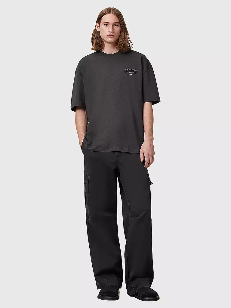 ALLSAINTS | Camiseta de corte oversized REDACT | Negro