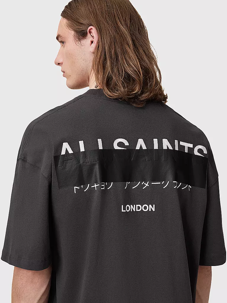 ALLSAINTS | Camiseta de corte oversized REDACT | Negro