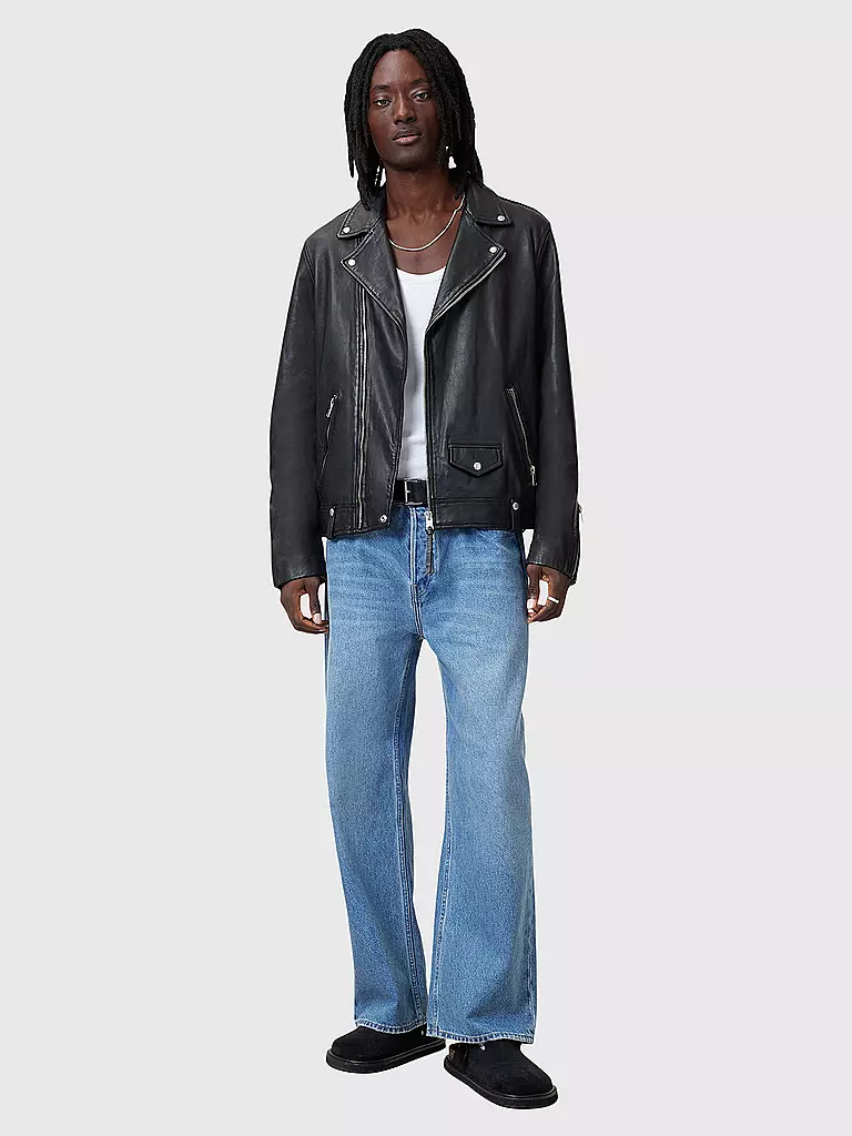 ALLSAINTS | Chaqueta de cuero Milo | Negro
