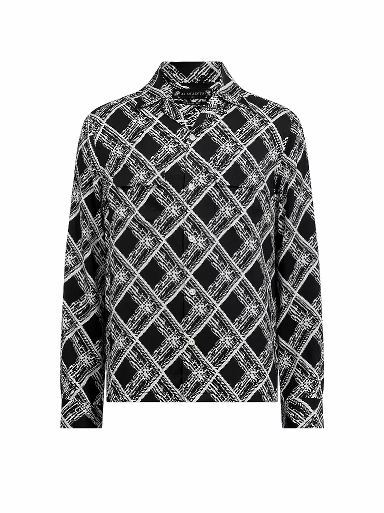 ALLSAINTS | Hemd GRID | Negro