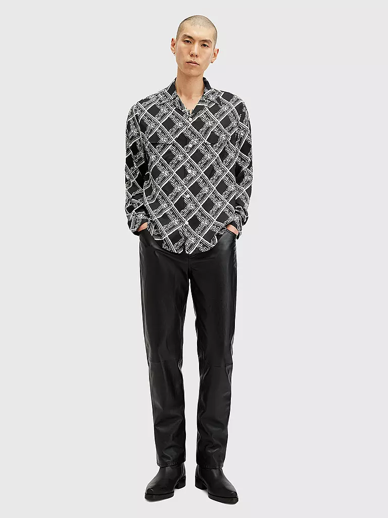 ALLSAINTS | Hemd GRID | Negro