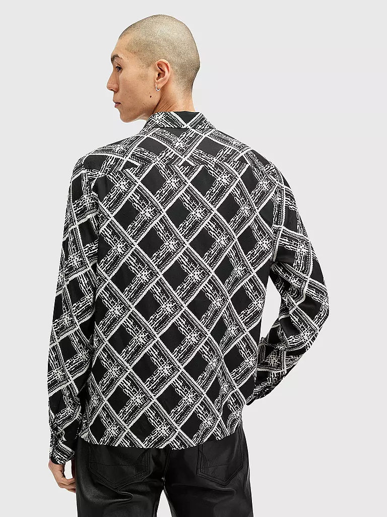 ALLSAINTS | Hemd GRID | Negro