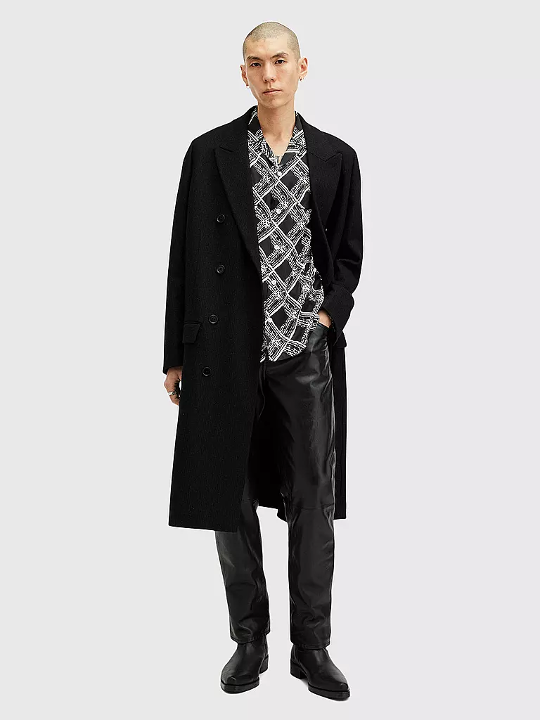 ALLSAINTS | Hemd GRID | Negro