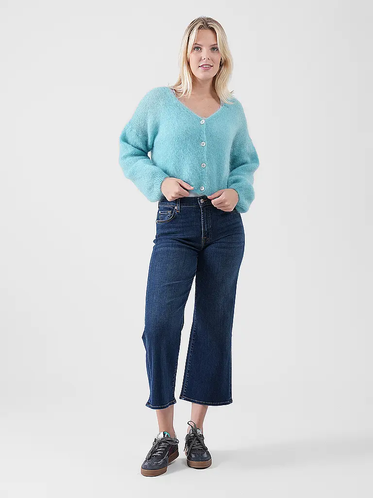 AMERICAN DREAMS | Cárdigan Cropped Fit CORNELIA | Turquesa