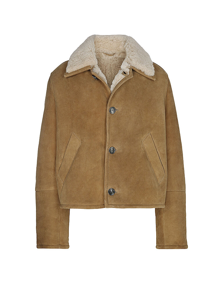 Ami Paris Nombre del producto: Chaqueta de cuero beige
