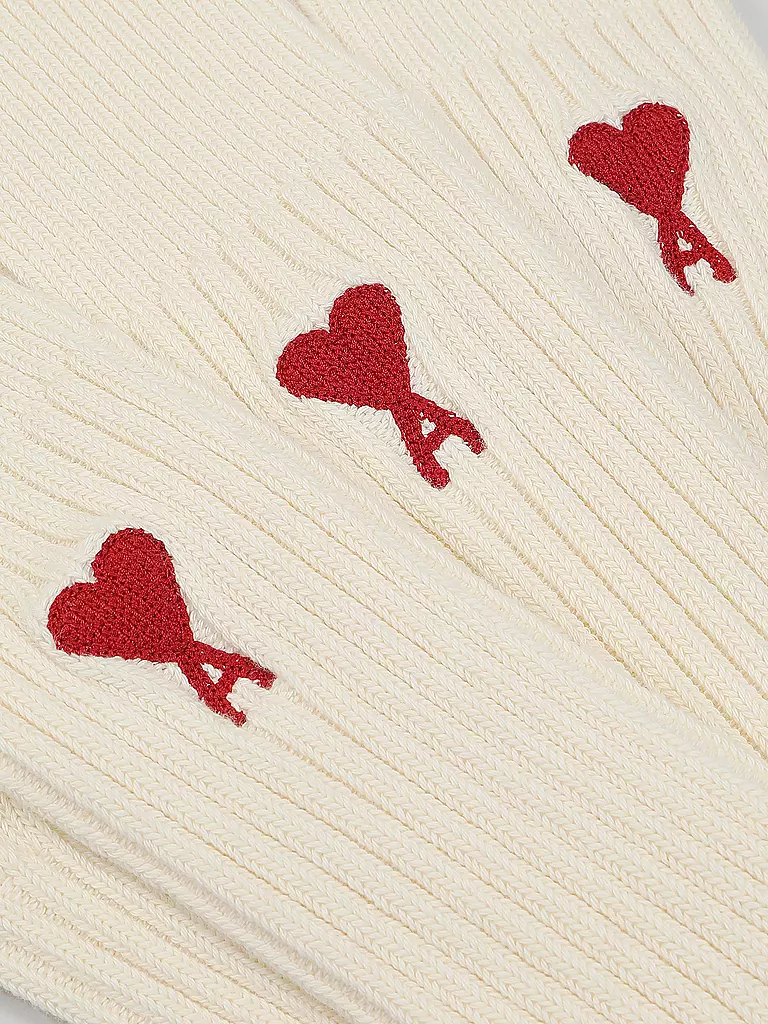 AMI PARIS | Calcetines paquete de 3 color blanco roto | Crema