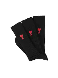 AMI PARIS | Calcetines paquete de 3 color blanco hueso | Negro