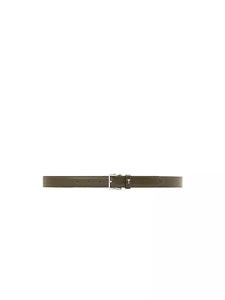 AMI PARIS | Cinturón de cuero PARIS | Oliva