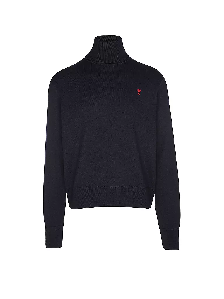 AMI PARIS | Jersey de cuello alto | Azul oscuro