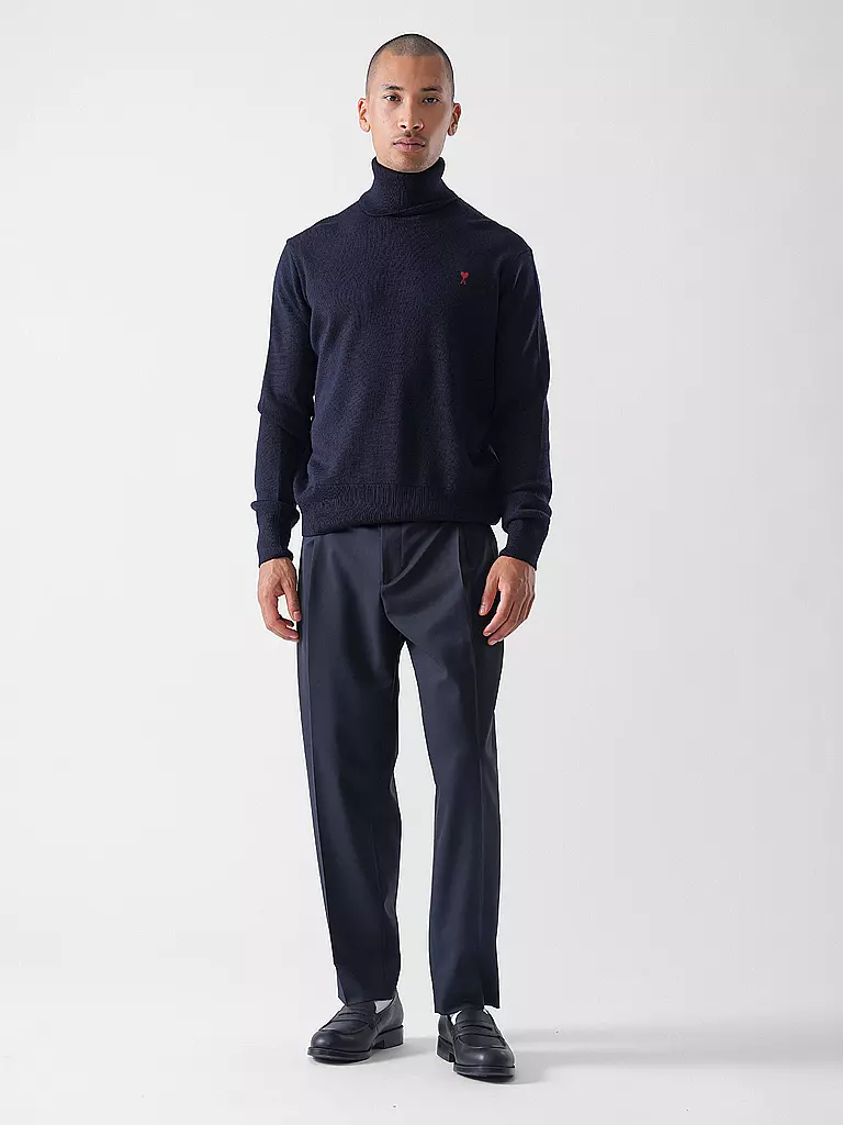 AMI PARIS | Jersey de cuello alto | Azul oscuro