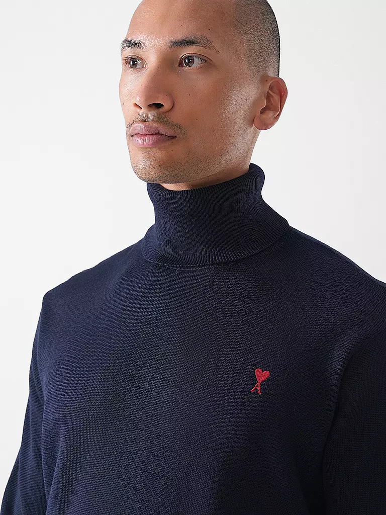 AMI PARIS | Jersey de cuello alto | Azul oscuro