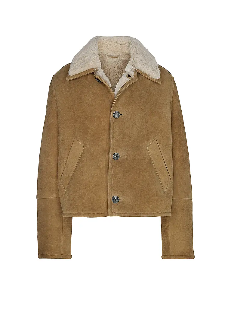 AMI PARIS | Nombre del producto: Chaqueta de cuero | Beige