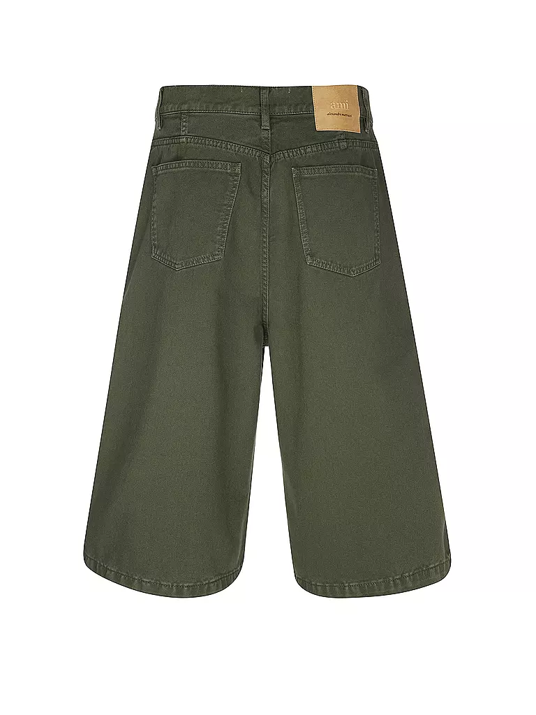 AMI PARIS | Shorts de corte ancho | Oliva