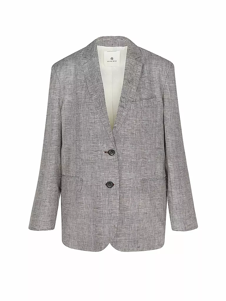 ANINE BING | Blazer de lino QUINN | Negro
