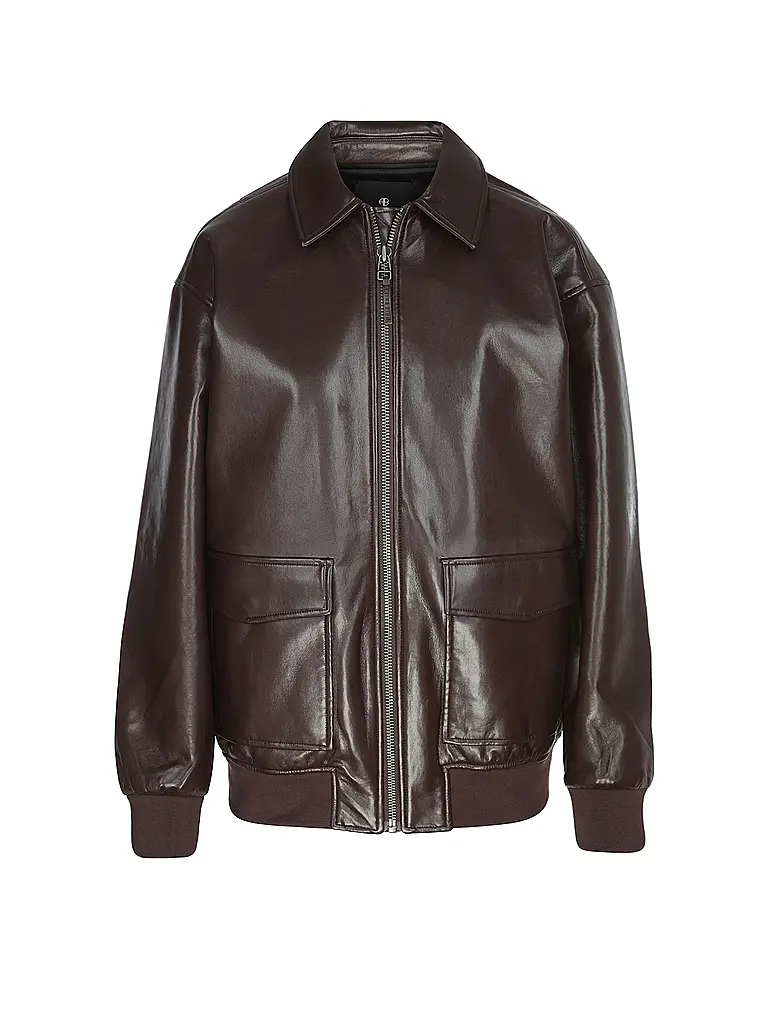 ANINE BING | Chaqueta de cuero KELANIE | Marrón