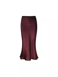 ANINE BING | Falda de seda BAR | Rojo oscuro