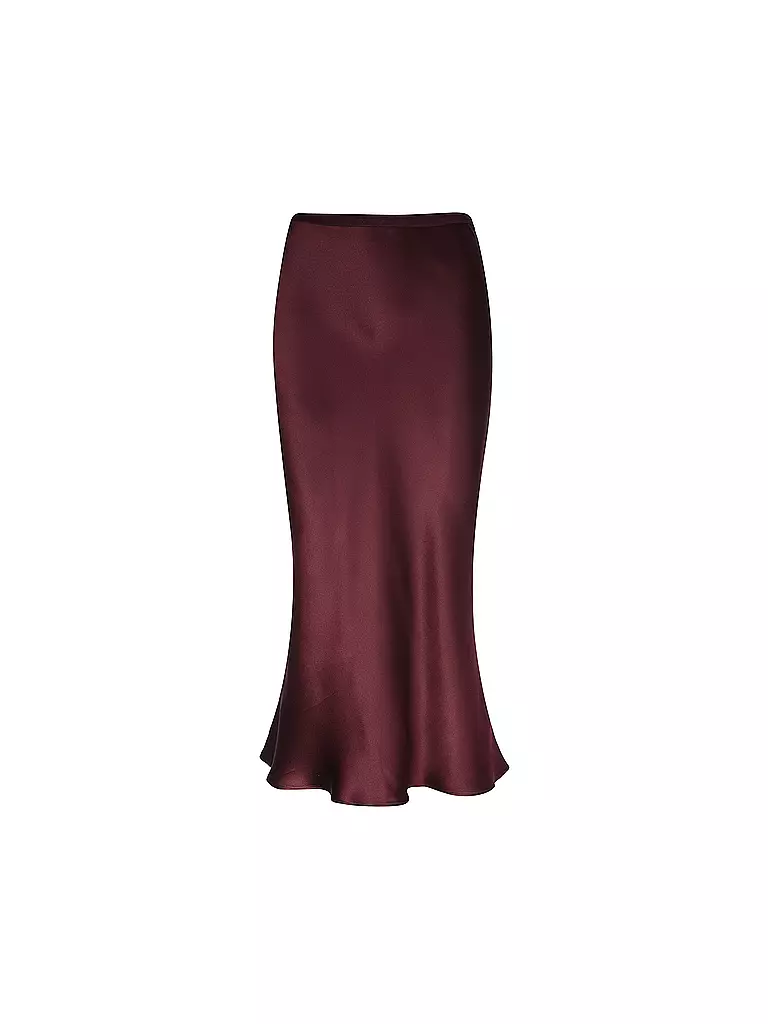 ANINE BING | Falda de seda BAR | Rojo oscuro