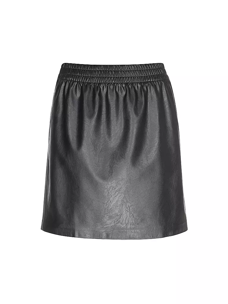 ANINE BING | Minifalda efecto cuero | Negro