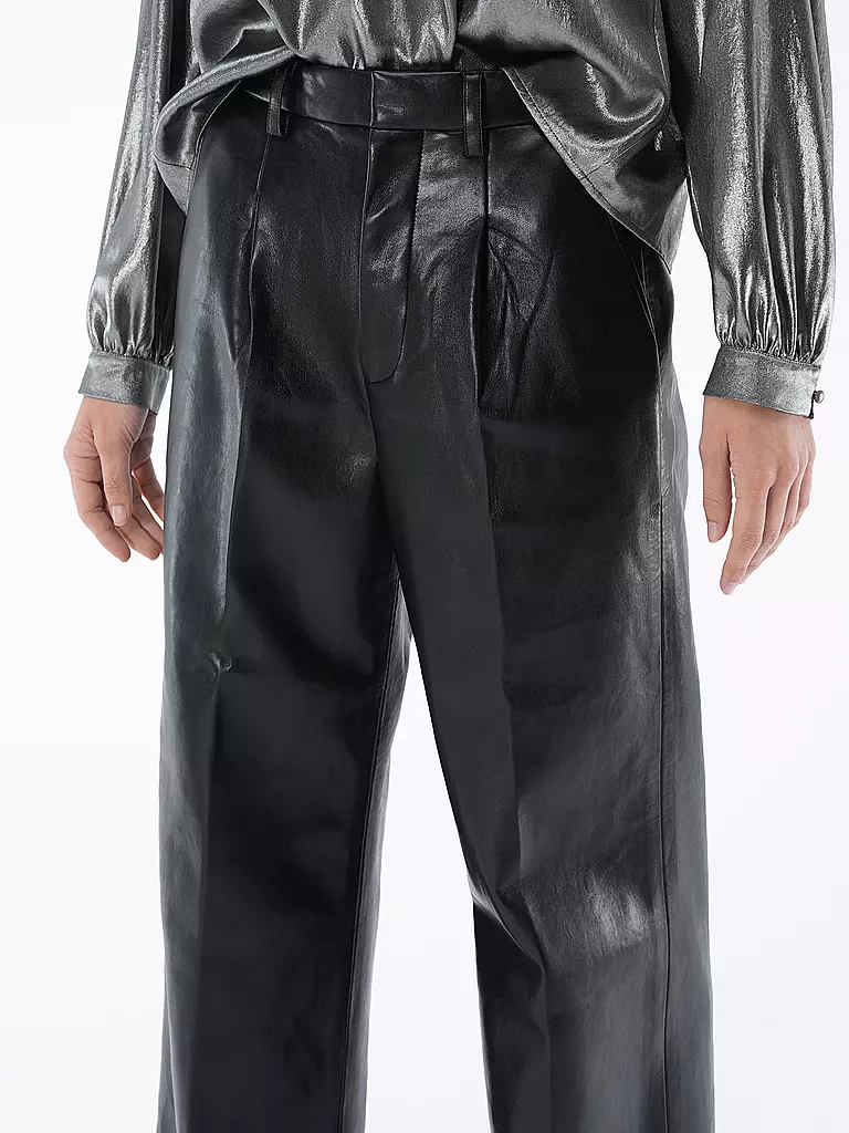 ANINE BING | Pantalón de efecto cuero CARMEN | Negro