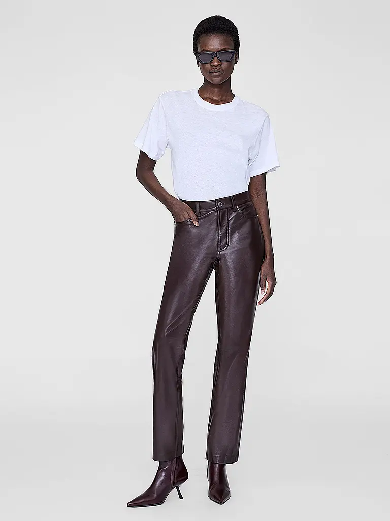 ANINE BING | Pantalones de cuero BRUNO | Marrón