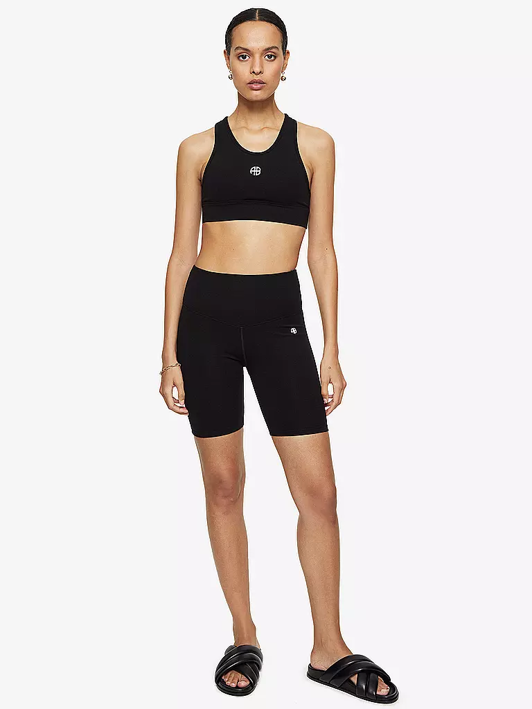 ANINE BING | Top Cropped Fit Blair | Negro