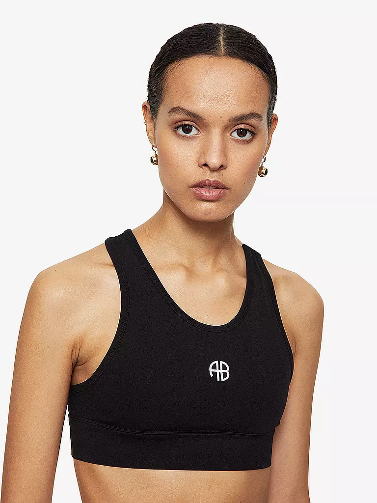 ANINE BING | Top Cropped Fit Blair | Negro