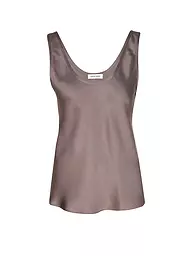 ANINE BING | Top de seda LEA | Marrón