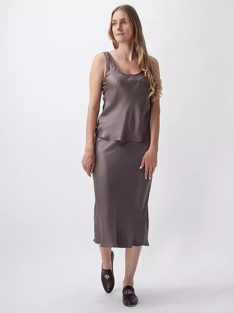 ANINE BING | Top de seda LEA | Marrón