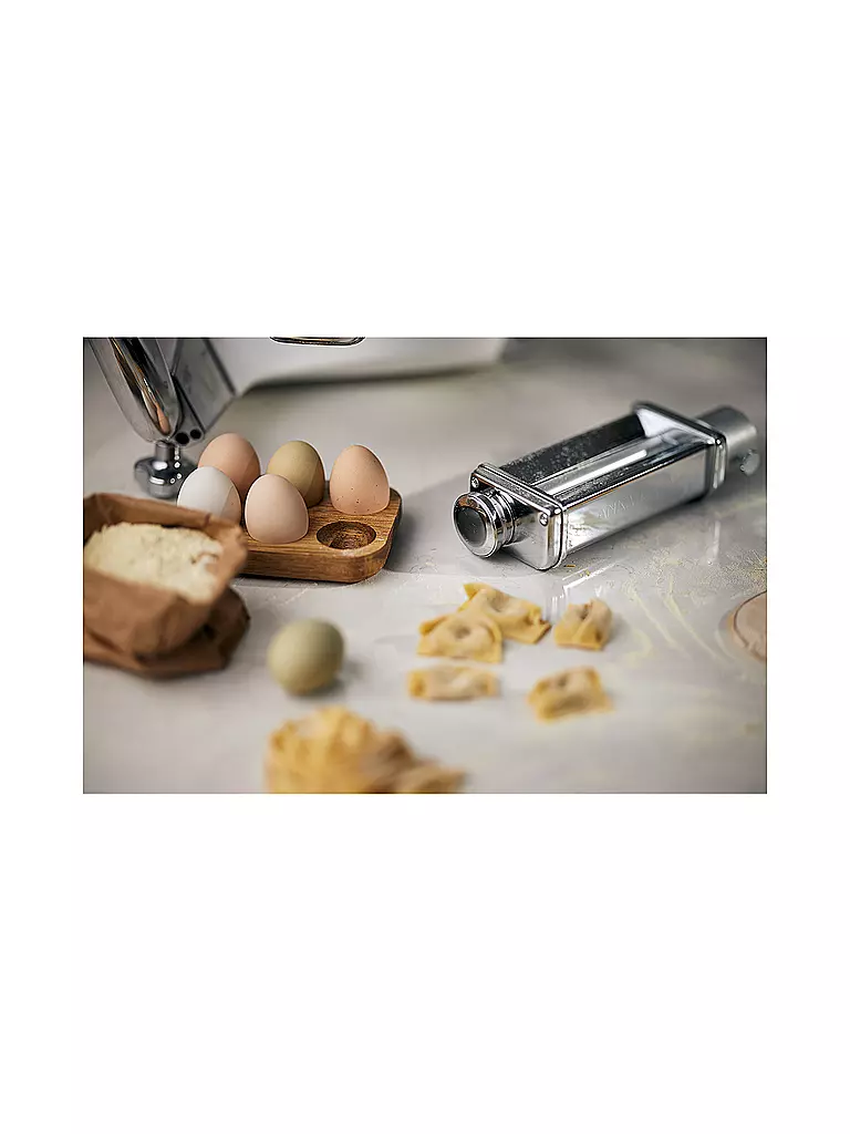 ANKARSRUM | Juego de rodillo para pasta y cortador de pasta de 2 piezas de acero inoxidable | Plata
