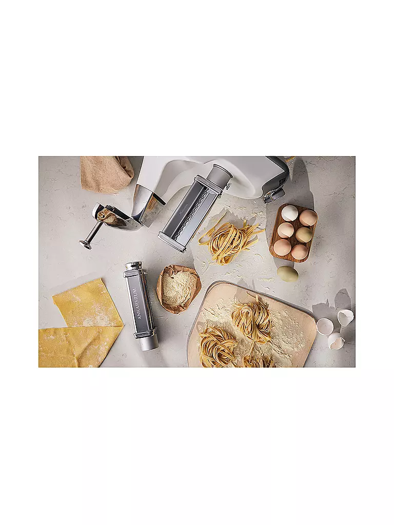 ANKARSRUM | Juego de rodillo para pasta y cortador de pasta de 2 piezas de acero inoxidable | 