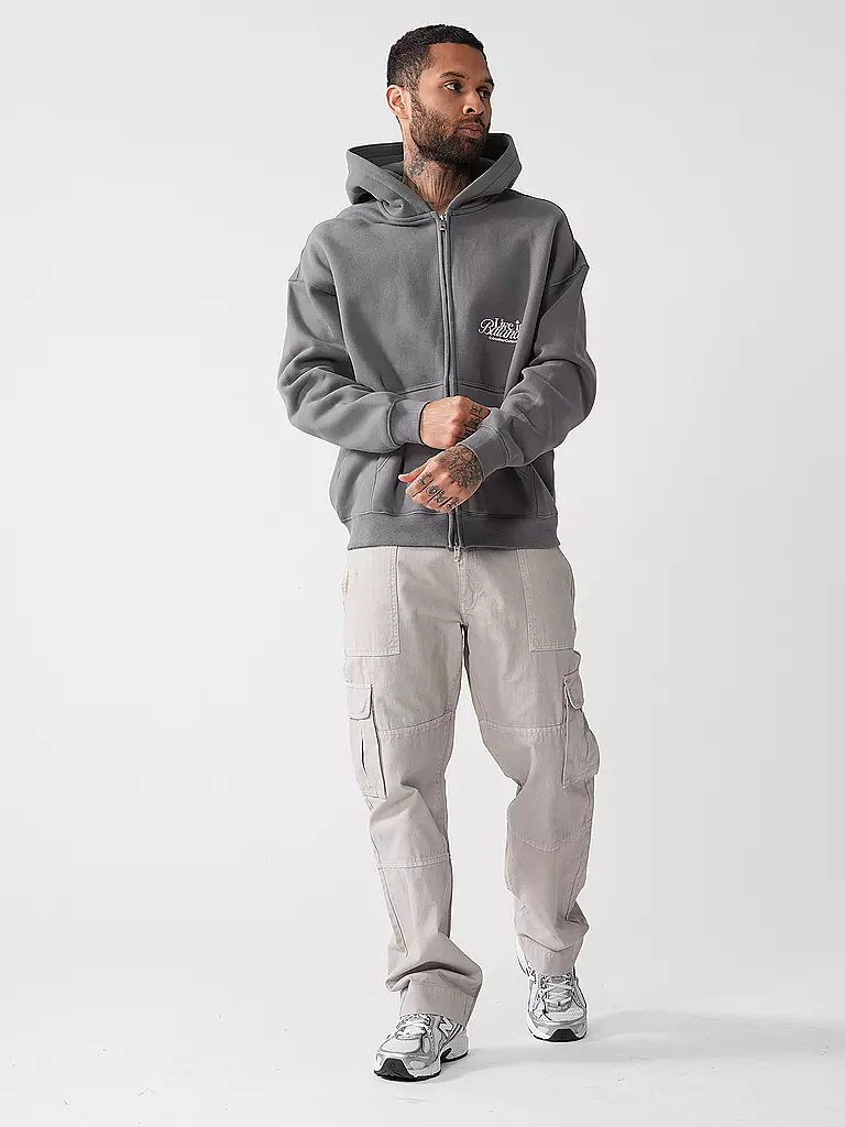 ANOTHER COTTON LAB | Sudadera con cremallera | Gris