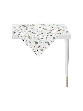 APELT | Manta de Navidad para mesa auxiliar 88x88cm SEASON Blanco