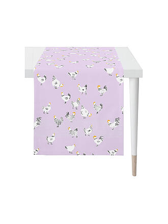 APELT | Camino de mesa SEASON 140x42cm Lila/Hühner