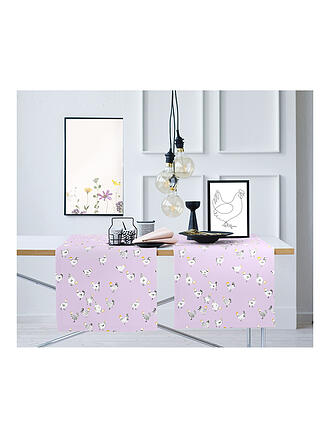 APELT | Camino de mesa SEASON 140x42cm Lila/Hühner