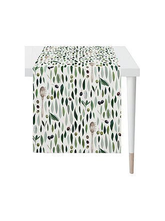 APELT | Camino de mesa SEASON 140x48cm Blanco/Oliva